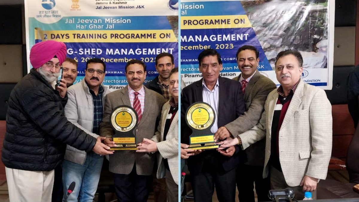 On the final day of a two-day Spring-Shed Management training organized by the Mission Directorate, Jal Jeevan Mission J&K, in collaboration with the Piramal Foundation. (1/3)
@PiramalSoL 
@MoJSDoWRRDGR
@jaljeevan_ 
@DrGnitoo 
@diprjk 
@chief_jal