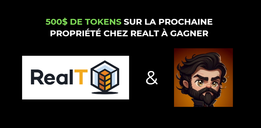 🎁 500$ à gagner 🎁

Pour fêter Noël, <a href="/RealTPlatform/">RealT</a> offre à l’un d’entre vous 10 tokens de sa prochaine propriété (valeur totale de $500) ! 🎅

Comment y participer ?

1️⃣ Follow : <a href="/RealTPlatform/">RealT</a> &amp; <a href="/nftyavez/">Yavez 🩳</a>

2️⃣ Like, RT et Commente “Merci RealT”

T.A.S dans 72h

(partenariat