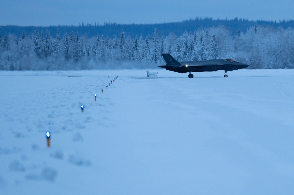 Air power! Ready to go, no matter the snow. Fighter jets departing from Eielson AFB are able to reach anywhere in the northern hemisphere in one sortie. #icemanpa