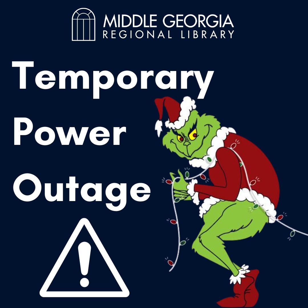 The power is temporarily out at Bloomfield Library. We are currently talking with the Grinch to return the lights. We'll let you know when they're back on. In the meantime, please feel free to visit any of our other Macon-Bibb locations: bibblib.org/locations_hour…