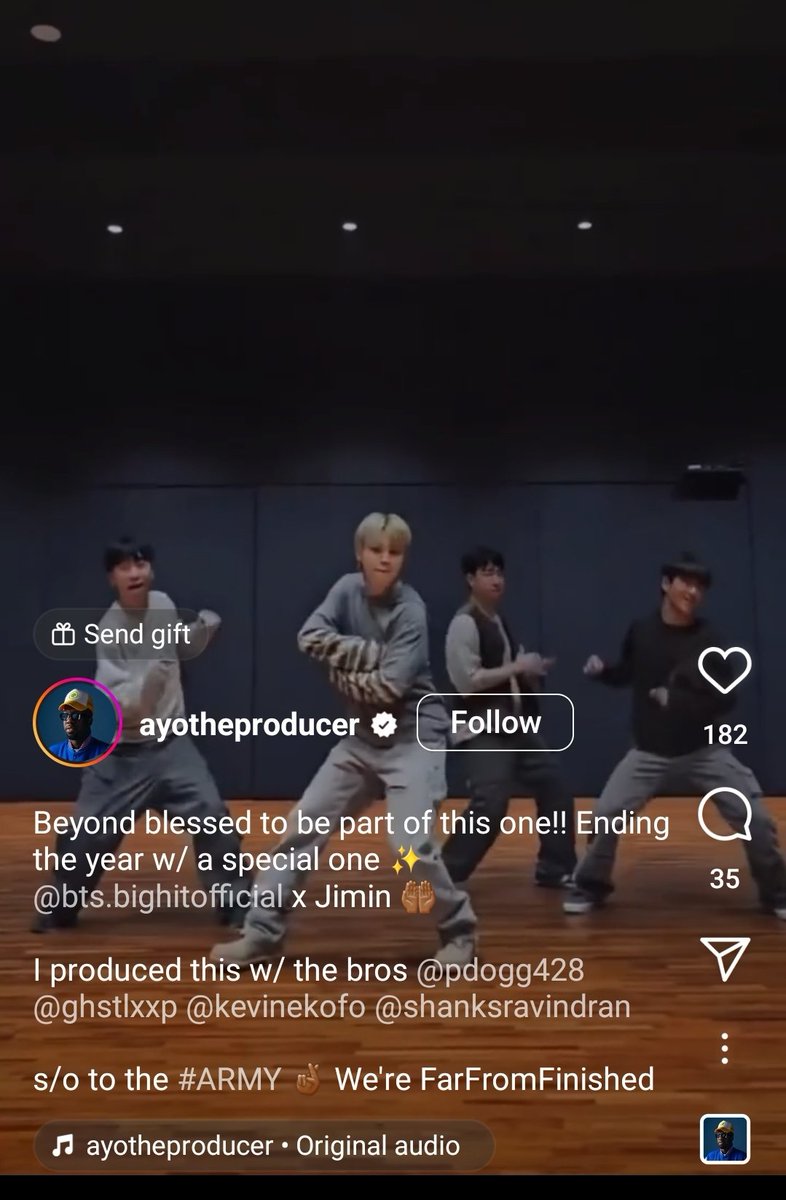 Austin Owens aka Ayo the Producer shared on his Instagram the new #ThisIsJimin video featuring the upcoming single #CloserThanThis and revealed the crew behind it. 'Beyond blessed to be part of this one!! Ending the year w/ a special one✨️ BTS x Jimin 🤲🏾 I produced this…