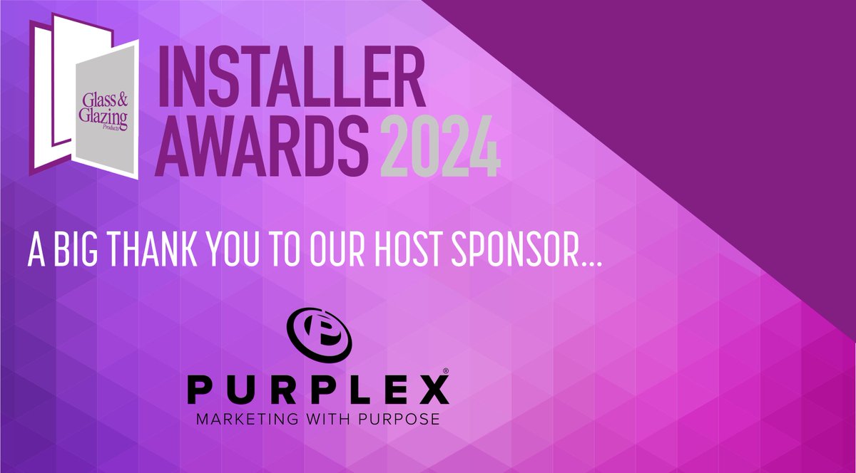 Welcoming @PurplexUK as our 2024 Host Sponsor! We're pleased to have them on board for the 2024 #GGPInstallerAwards 🟣