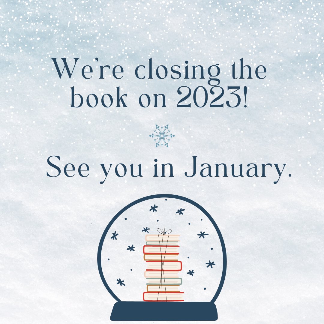 We’re closing the book on 2023! We wish you all a peaceful end of the year with lots of good books, of course. You can find our favorite end-of-year articles featuring highly-anticipated reads for the new year, favorites from the last, and more here: bit.ly/476eEez
