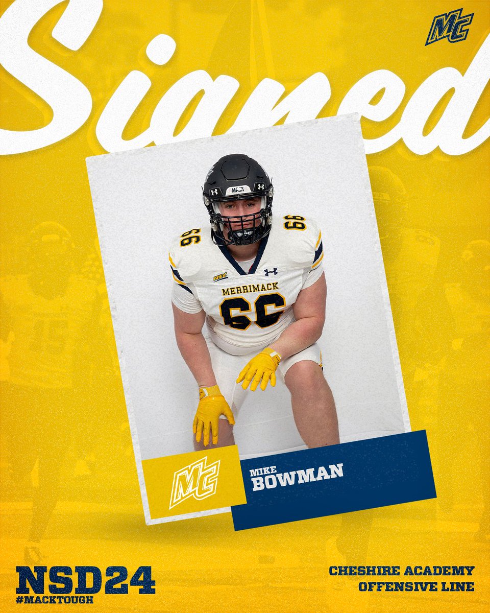 Excited for the next era of the #MackToughMovement! It all starts upfront in the trenches #CTStandUp
<a href="/MichaelBow65/">Michael Bowman</a>