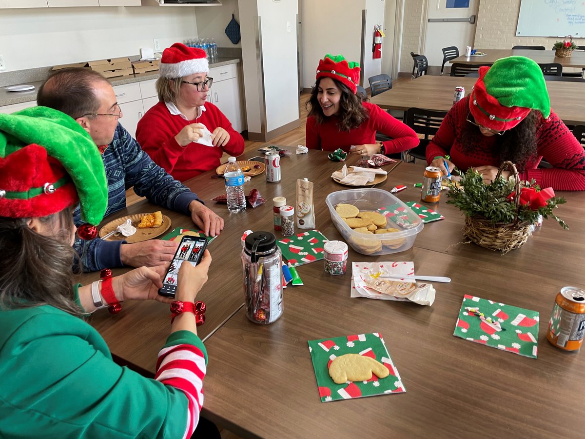 We had a great time yesterday with @thermofisher at our Ugly Sweater and Cookie Decorating party!