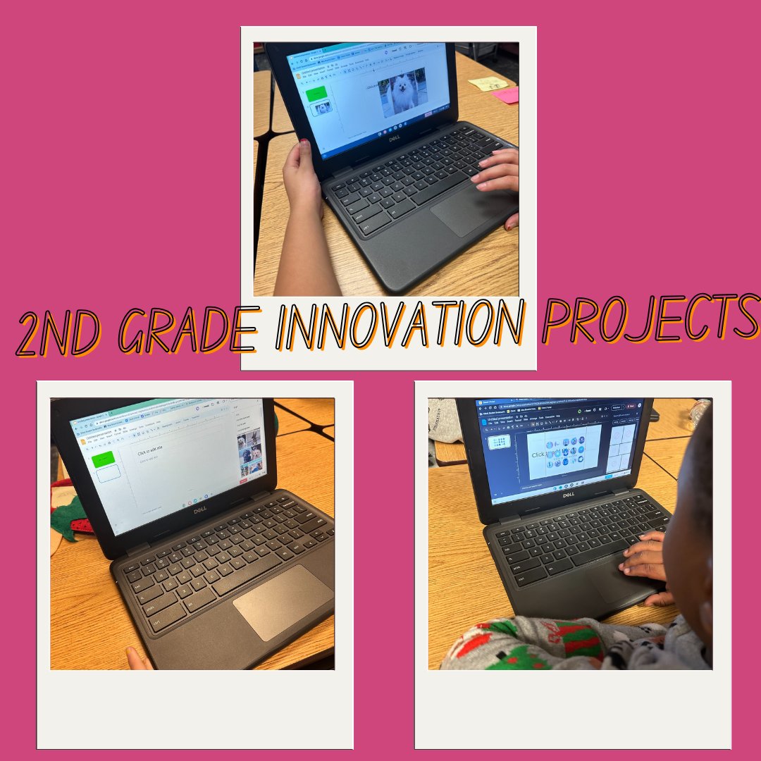 Second graders are exploring how Google Slides works to master our upcoming projects. #elliottachievers #fisdelevates
