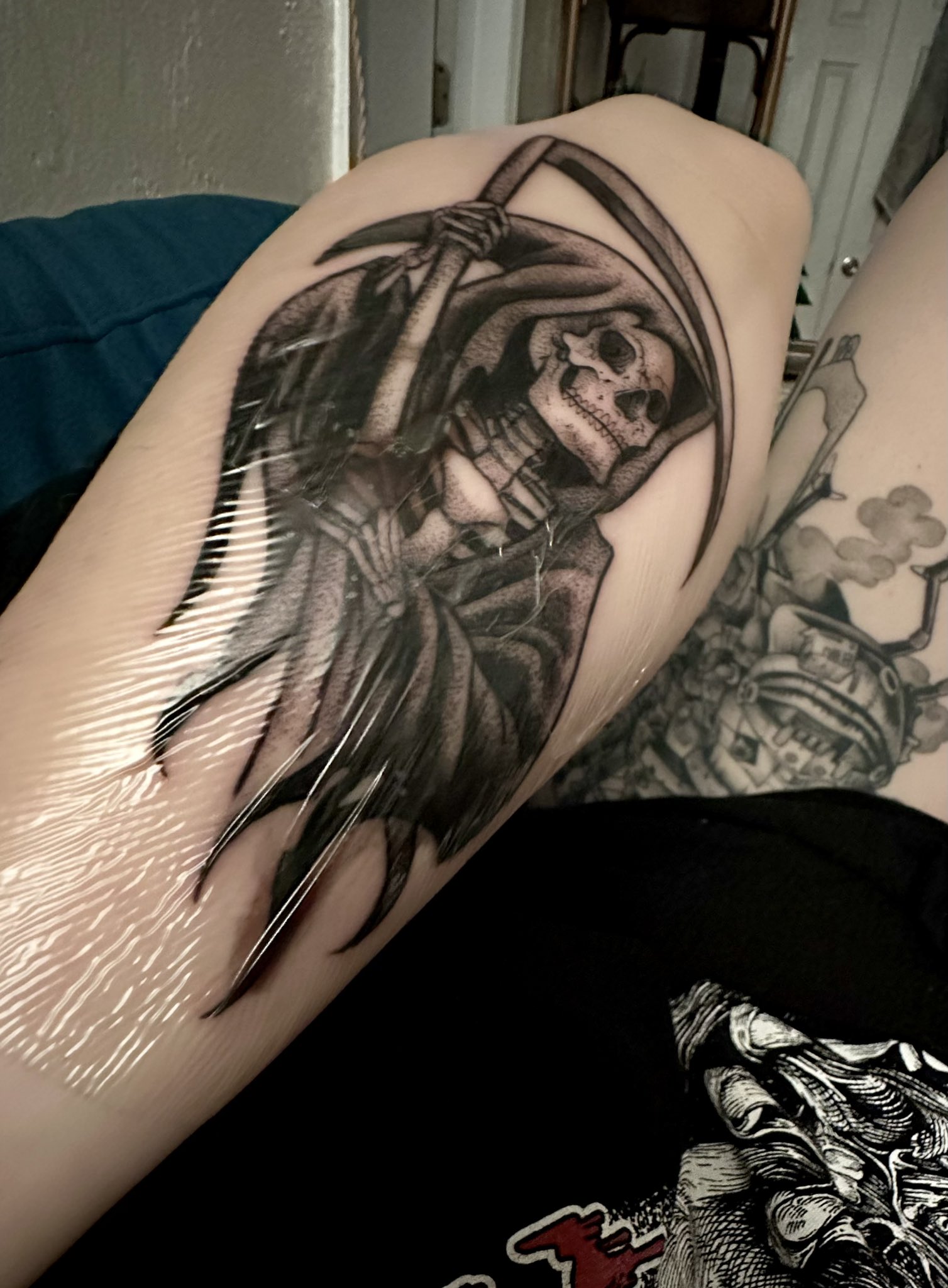 Neo traditional grim reaper tattoo - Tattoogrid.net