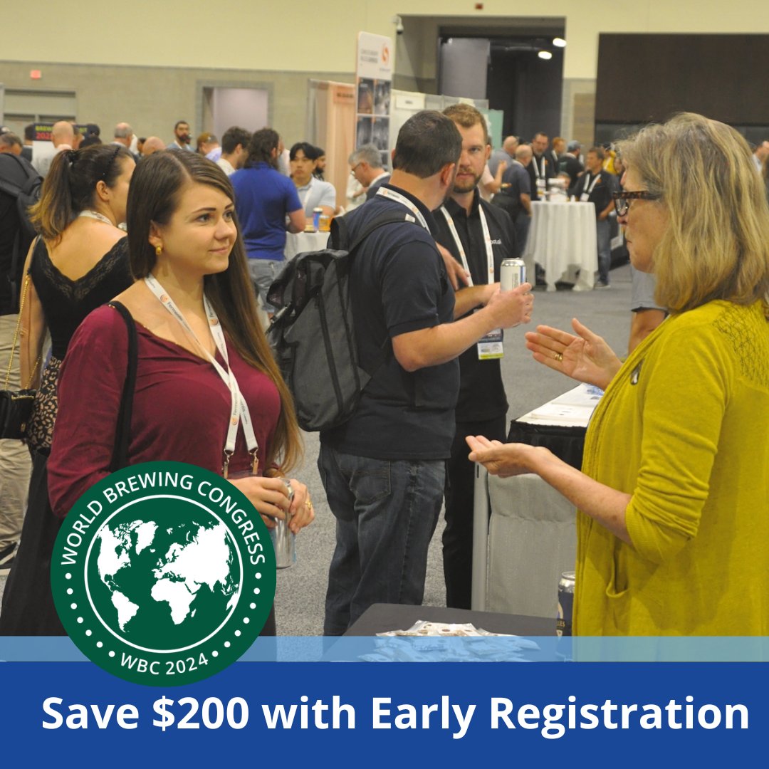 Explore, connect, and innovate at #WorldBrewingCongress 2024! Register now to attend and connect with industry experts in Minneapolis, MN, August 17-20, 2024. Lock in your spot before December 31 and save up to $200. Register now: bit.ly/47LLjHE