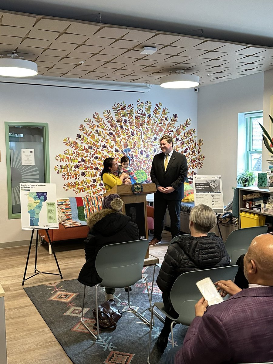 It was an honor to be joined by bill sponsors <a href="/KeshaRam/">Sen. Kesha Ram Hinsdale</a> &amp; Rep. Dan Noyes, national baby bonds expert <a href="/DarrickHamilton/">Darrick Hamilton</a>, <a href="/TreasRussell/">Treasurer Erick Russell</a>, &amp; Spectrum Youth Services ED Mark Redmond to unveil our proposal which promises to create a more resilient, fair, &amp; productive VT economy for all.
