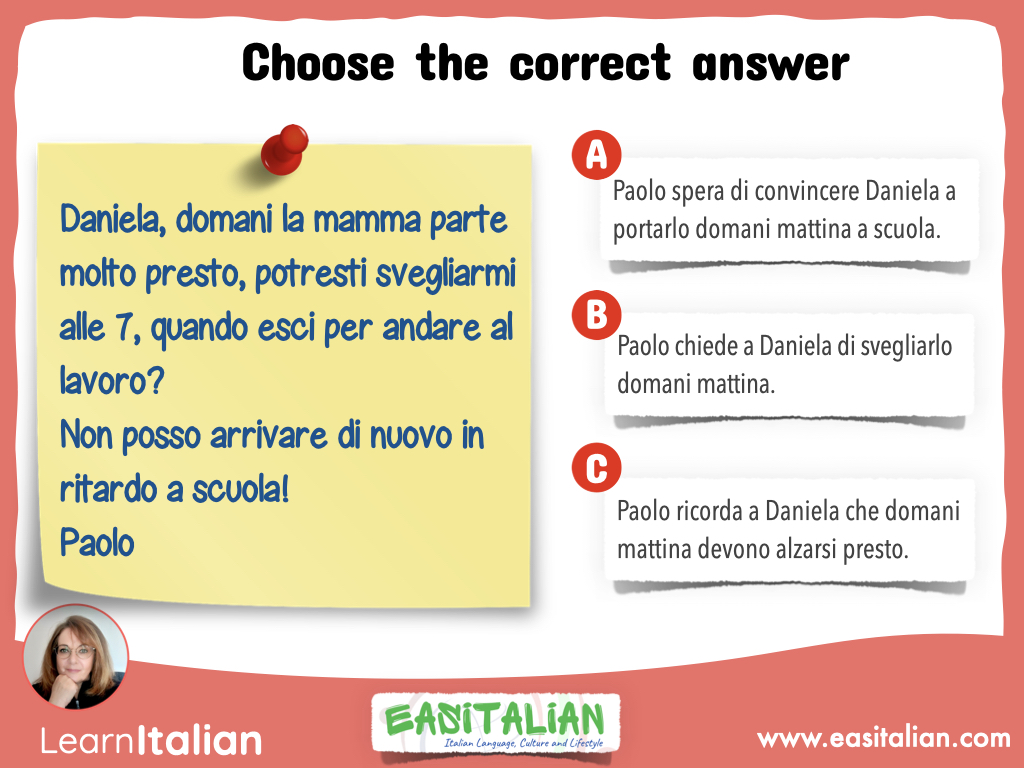 easitalian's tweet image. Choose the correct answer #ItalianLearning #learnitalianlanguage #LearnItalian #LanguageLearning #learningitalian #learnitalian #SpeakItalian #italiano #learningitalianlanguage #ItalianLessons #ItalianLanguage #StudyItalian #learnitalianonline