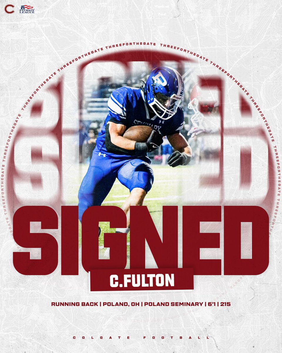 A 1,000-yard rusher who accounted for 17 TDs his senior year 👀

<a href="/ColeFulton_2/">Cole Fulton</a> of Poland, Ohio, will be joining the stacked Raider backfield next Fall!

#GoGate | #ThreeForTheGate