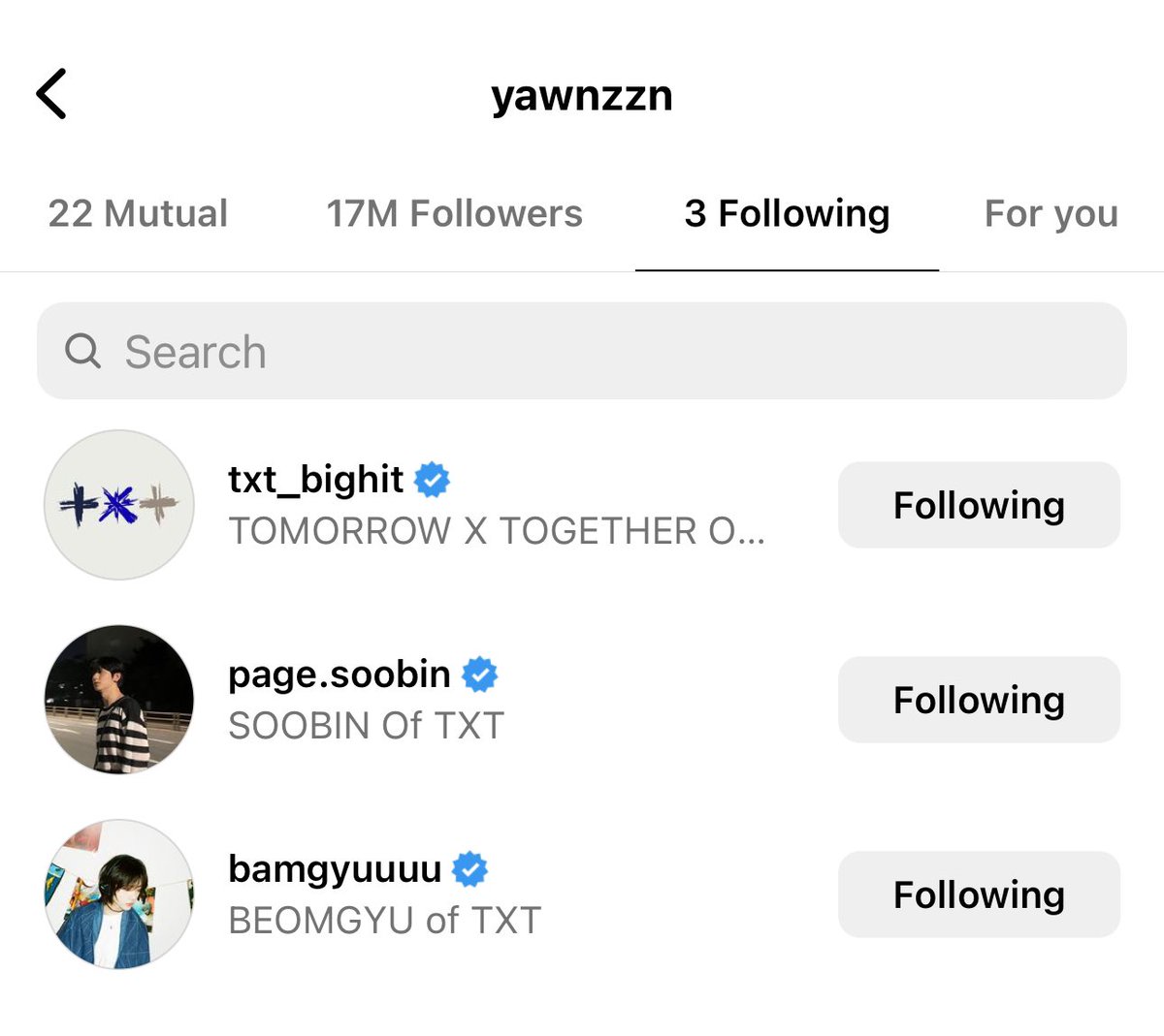 txtarchivee's tweet photo. YEONJUN and SOOBIN are now following BEOMGYU on Instagram 🥹 https://t.co/Dmp4LnQgEH