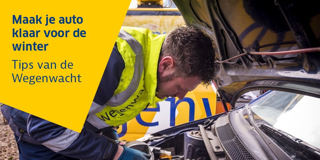 ANWB's tweet photo. Je auto heeft het in de #winter extra moeilijk en de kans op pech is groter. Met deze 10 tips van de Wegenwacht zijn jij en je auto helemaal winterklaar. 👉https://t.co/QDaHLgSFs4 https://t.co/y2tYVRAerm