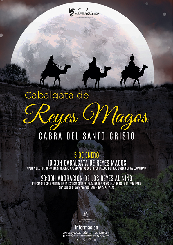 CABALGATA DE LOS REYES MAGOS DE ORIENTE
👇👇👇👇👇
aytocabradelsantocristo.com/cabalgata-de-l… 
Si se cumple la predicción de lluvia se realizarán los actos en el Pabellón Municipal
#AyuntamientodeCabradelSantoCristo #ReyesMagos