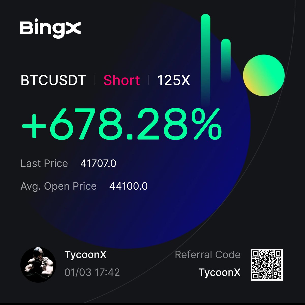 Dont wanna miss a #BTC    move ever again??

Now you won't 

🔥FREE TELEGRAM GROUP🔥 finally here

Step 1: Follow, Like and RT this Tweet

Step 2: Signup and Trade using my Link (upto $800 bonus) and DM me UID 

bingx.pro/partner/TycoonX

Thats it 😊

Limited Slots for 1 week 🛑