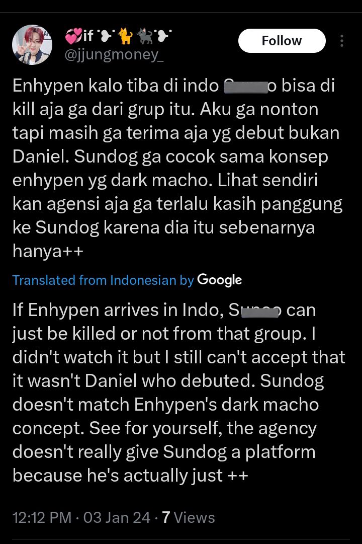 woosunbae's tweet photo. This is very alarming. Why is the fandom silent when he’s repeatedly getting death threats from antis??? This is a grave threat and these people should be held responsible!

PROTECT YOUR ARTISTS @BELIFTLAB @HYBEOFFICIALtwt https://t.co/oX35vitPBp