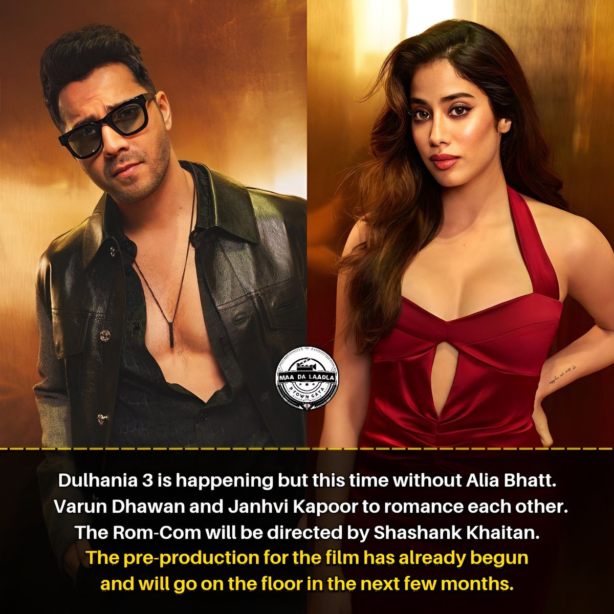 #Dulhania3 is happening but sadly this time without #AliaBhatt! 🥹

This time with the #Bawaal jodi #VarunDhawan and #JanhviKapoor 💝

#HumptySharmaKiDulhania #BadrinathKiDulhania