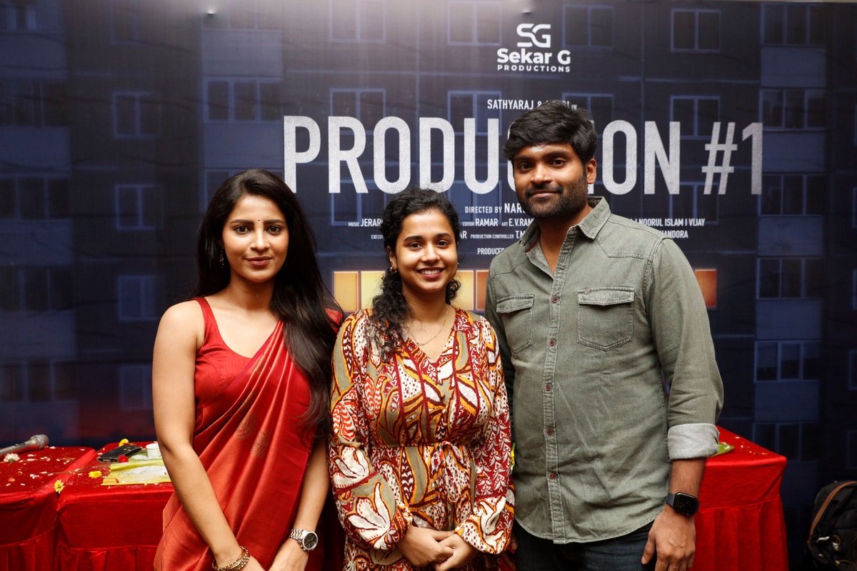 prosathish's tweet photo. Glimpse From The #SekarGproductions #ProductionNO:1 Movie Pooja

#Sathyaraj #MSBhaskar #KovaiSarala #satchu @act_vetri #NarendranMurthy #Illayarajasekar @ayrakrishnaoffl @Nathanprathana @nsuthay @jerard_felix @prosathish https://t.co/nnEdVeCpiC