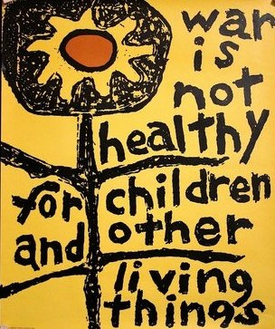 Iconic anti-war poster, originally by Lorraine Schneider, 1966 #WomensArt