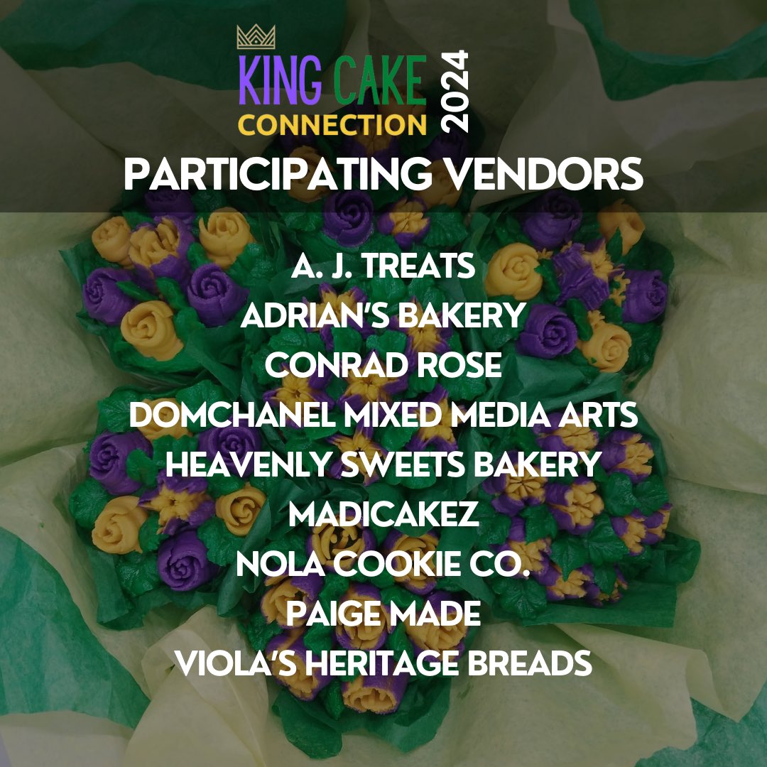 Come kick off Carnival with King Cake Connection! Meet us @visit_thnoc on Sat, Jan 6 for a performance from The Tremé Brass Band, 10 am - 12! 

#kingcake #kingcakeconnection #visitNewOrleans #MardiGras #carnival #NewOrleans