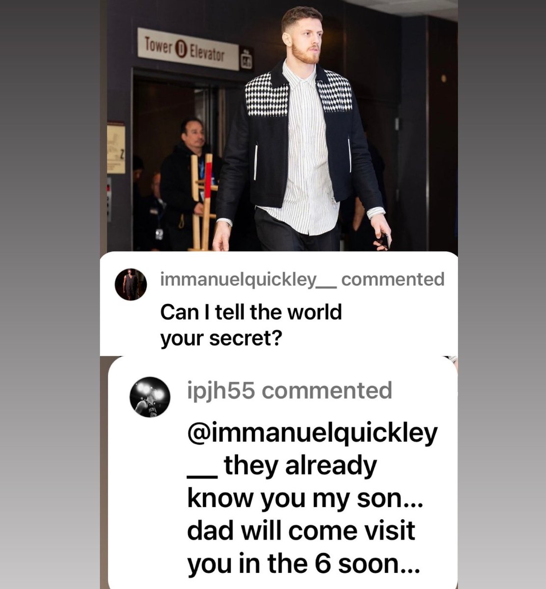 Immanuel Quickley and Isaiah Hartenstein on IG: