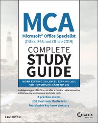 MCA Microsoft Office Specialist (Office 365 and Office 2019) Complete Study Guide by Eric Butow (Author) @WileyGlobal (Publisher) Buy from computer bookshop using this link: tinyurl.com/2p8p5pmb #msoffice #microsoft #microsoftcertification #studyguide #office365 #books