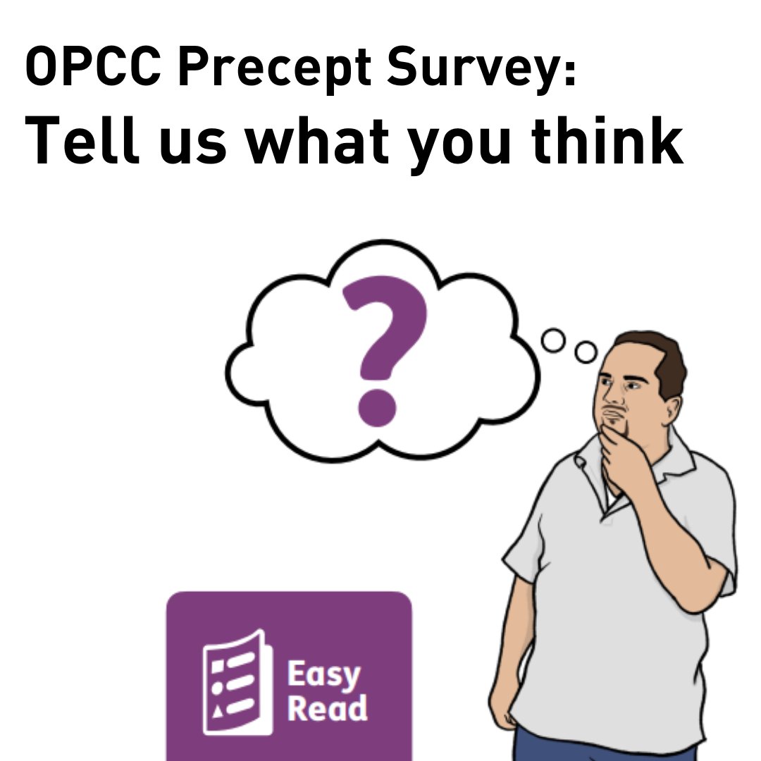 We are asking people to share their thoughts about funding for police and you can answer our precept budget survey in Easy Read format.

The precept is the money from council tax that helps pay for police in your area

To tell us your thoughts, click here: orlo.uk/8bIng