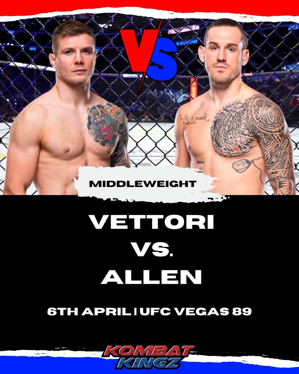 Marvin Vettori vs. Brendan Allen headlines
UFC Vegas 89 on April 6th. What’s your thoughts 💭

#UFC #MMA #MarvinVettori #BrendanAllen