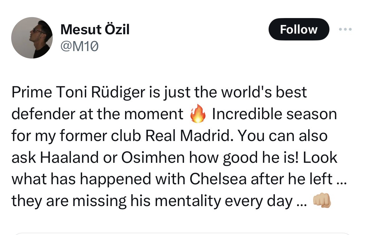 Do you agree with Mesut Ozil?