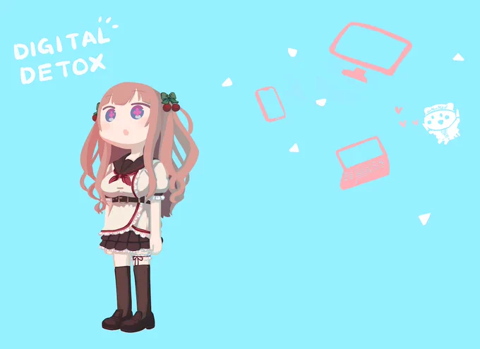 でじたるでとっくす中 #ちぇり絵 