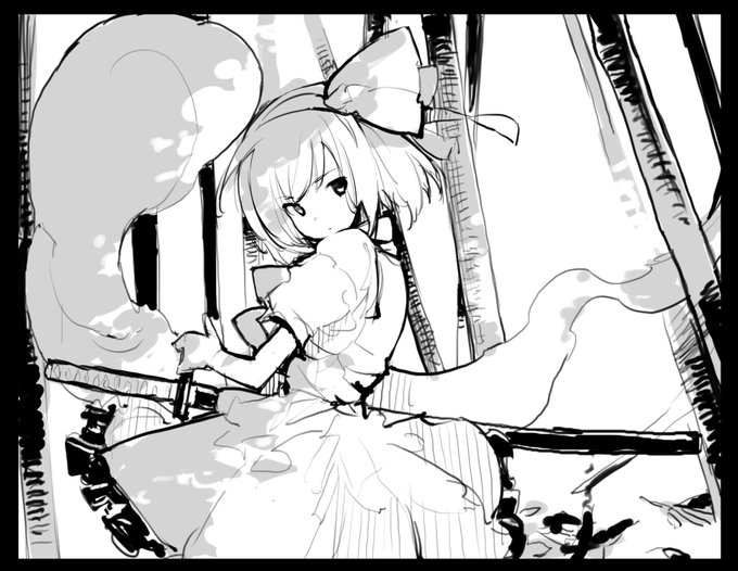 好きな5人の中であまり描いてなかった妖夢を描いた 