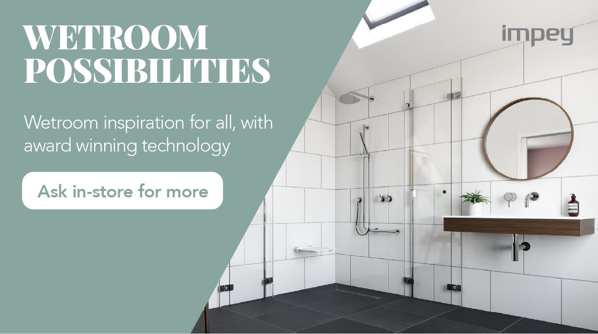 Whether it's Urban Chic or Rustic Charm, the wetroom possibilities are endless, get exactly what you're looking for with Impey. Ask about our range next time you're in-store. #WetroomInspiration @ipg_the @ImpeyShowers