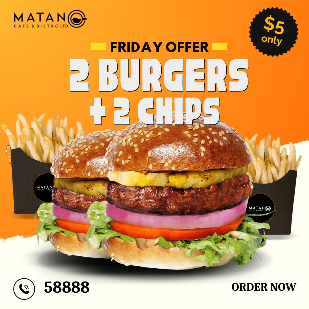 matancafe's tweet photo. Offer-ka maalinta Jimcaha oo ah SPECIAL Burger Day!🍔
Two burger with two chips only 5 dollar. 🏷���
𝐅.𝐆: Offer-kani waxa uu soconayaa 8:00AM ilaa 10:30PM 🍔
𝐍𝐚𝐠𝐚 𝐬𝐨𝐨 𝐰𝐚𝐜: 𝟓𝟖𝟖𝟖
𝐖𝐡𝐚𝐭𝐬𝐀𝐩𝐩: +𝟐𝟓𝟐 𝟔𝟏 𝟎𝟗𝟗𝟕𝟕𝟐𝟐
#MatanCafe #burgers #chickenburgers https://t.co/WOCfiY3Yvw