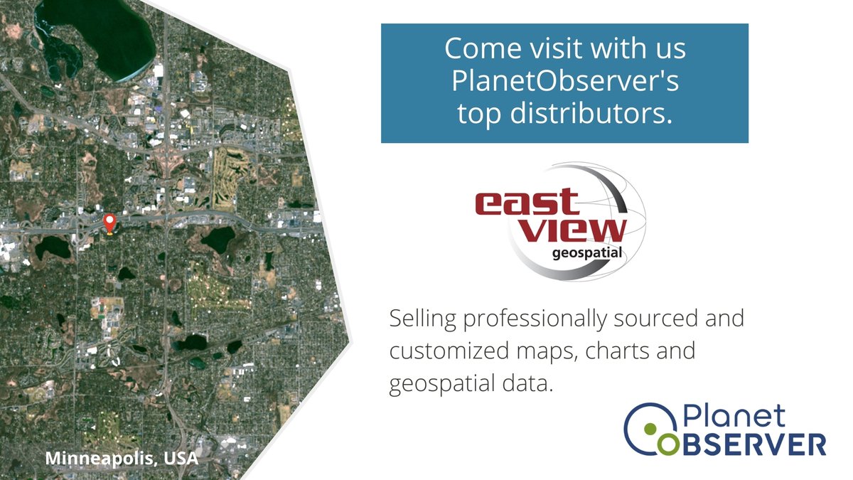 PlanetObserver_'s tweet photo. Introducing our partner for more than a decade: @EVGeospatial

East View Geospatial is a distributor of our #SatelliteImagery and #ElevationData products in the North American market, catering to diverse sectors including Aerospace, Simulation &amp; Training, and Defense.
#Geospatial https://t.co/mtq8z3Y1wc