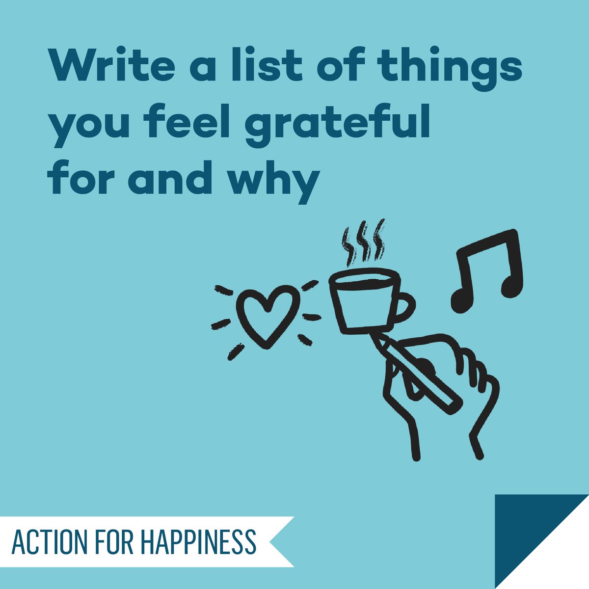 actionhappiness's tweet photo. Happier January - Day 4: Write a list of things you feel grateful for and why https://t.co/N9nENwczqv #HappierJanuary https://t.co/mn7FdPW0Da