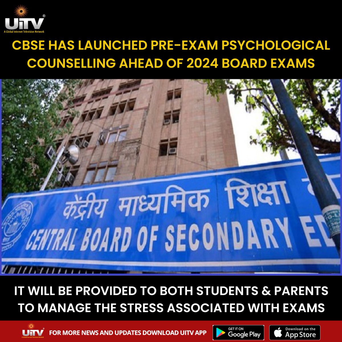 CBSE has launched pre-exam psychological counseling ahead of the 2024 board exams
#CBSE #ExamStress #BoardExams #PsychologicalCounselling #Education #StudentWellbeing #ParentalSupport #MentalHealth #ExamPreparation #2024BoardExam