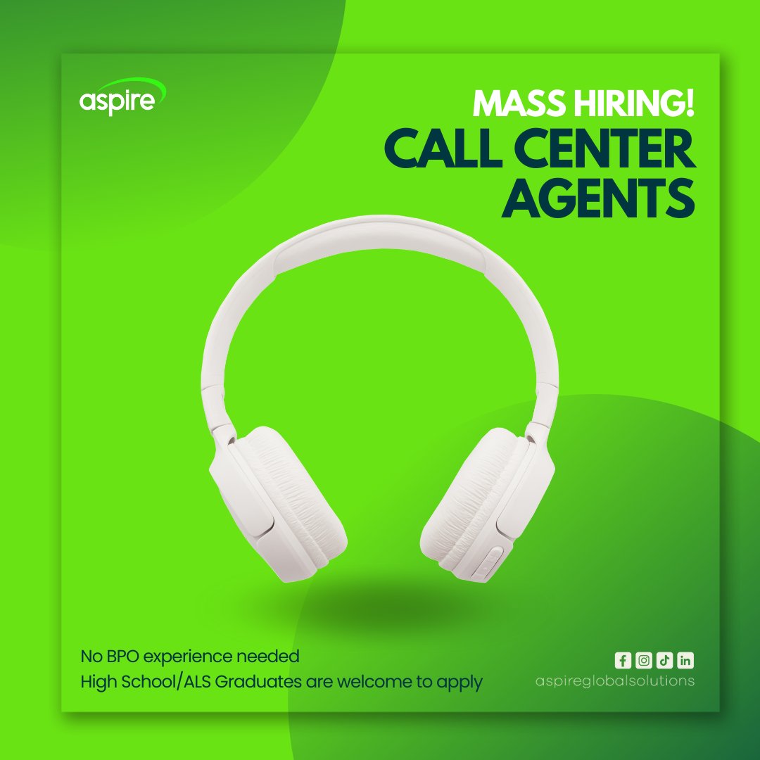aspireglobal_ph's tweet image. Unlock financial success with us!

💼Join us as a Customer Service Representative in our Financial Account, where ALS graduates are valued contributors. 📩

 Message today! #aspirehiring #bpo #financialaccount #aspireapplynow #gethirednow