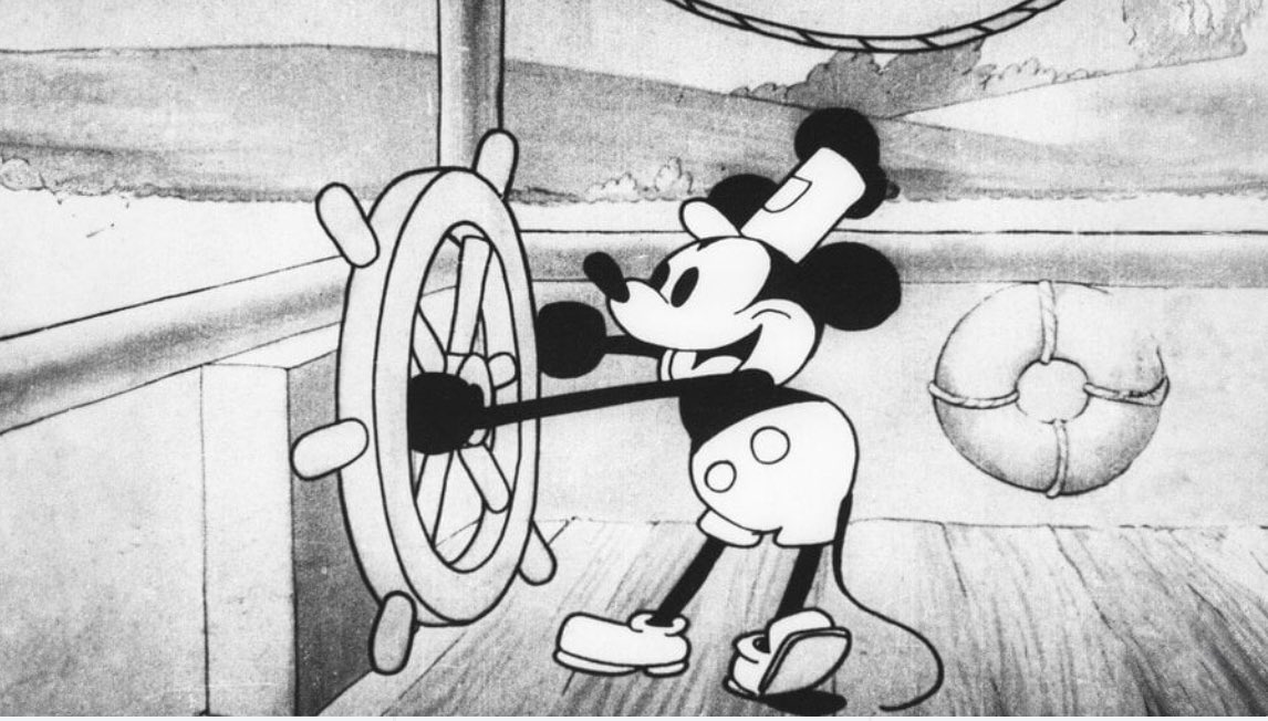 The cartoon of Mickey Mouse is finally old enough to age out of U.S. copyright protection. 

It’s been 95 years since! 

Steamboat Willie was the first time cartoon mouse appeared in a 1928 American animated film directed by Walt Disney and Ub Iwerks. 
#MickeyMouse #Copyright