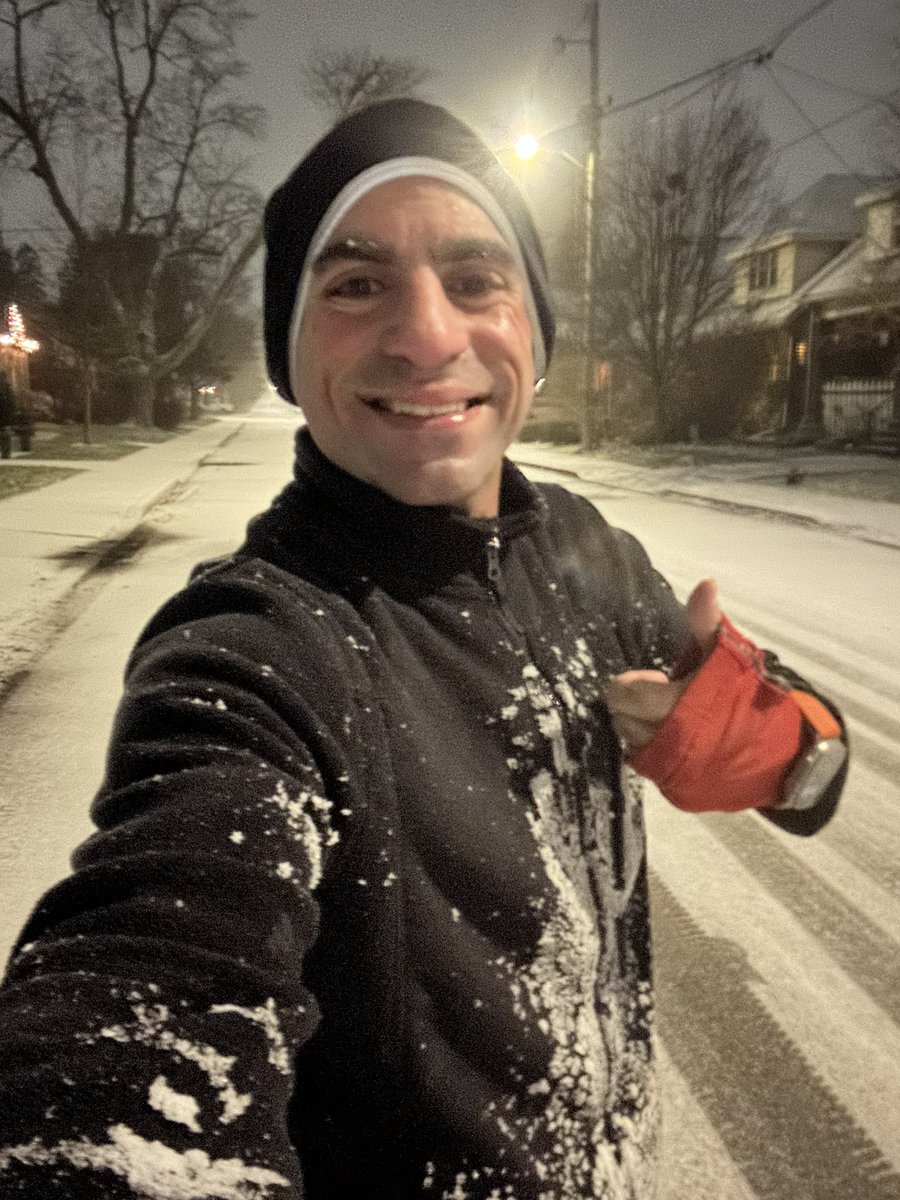 Life can be a bumpy ride. We can get knocked down. But we get back up, dust ourselves off &amp; we keep on going. 20km run done under the falling snow in London, Ontario. Feeling strong. The winter has seemingly arrived in this part of Canada. There is so much beauty in this world…