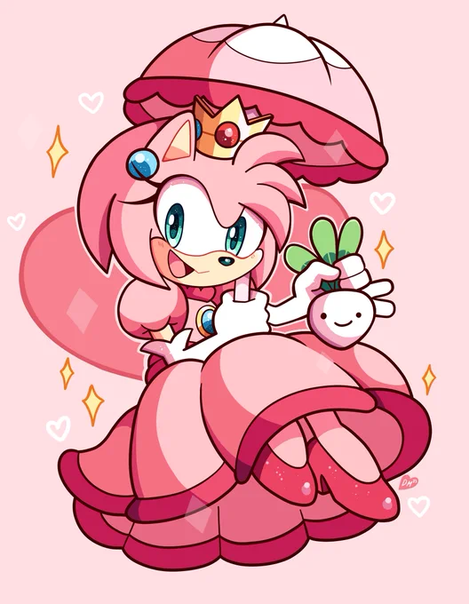 Amy as Princess Peach!   #amyrose #SonicTheHedgehog #princesspeach