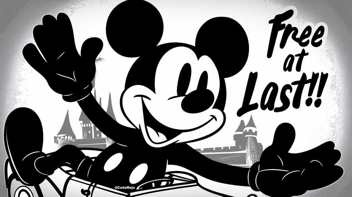 CodaMojo's tweet photo. Free at last, free at last #SteamboatWillie #steamboatmickey https://t.co/g2SOM7vvw1
