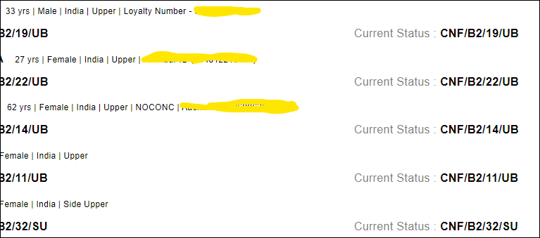 lingas25's tweet photo. @IRCTCofficial 
Seriously your seat allocation algorithm is too bad, please re write with good Software Engineer. Booked twice.  Even after selecting lower, middle and upper. Below are the seats. 
2nd AC All tickets were side upper. 
3rd AC below https://t.co/3GBCdKdn2d