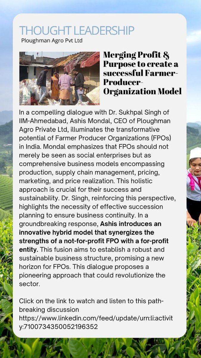 ASAIndia_1996's tweet photo. Merging Profit &amp; Purpose for a Successful FPO; to listen to this compelling discussion.

click this link:
https://t.co/DHwUDu7LOt https://t.co/igqU9rGSlB
