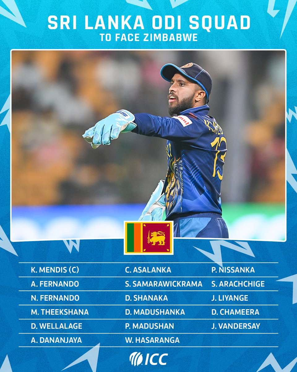 Sri Lanka's ODI squad under new captain Kusal Mendis 🙌 More ahead of #SLvZIM 👉 bit.ly/3S6c0RZ