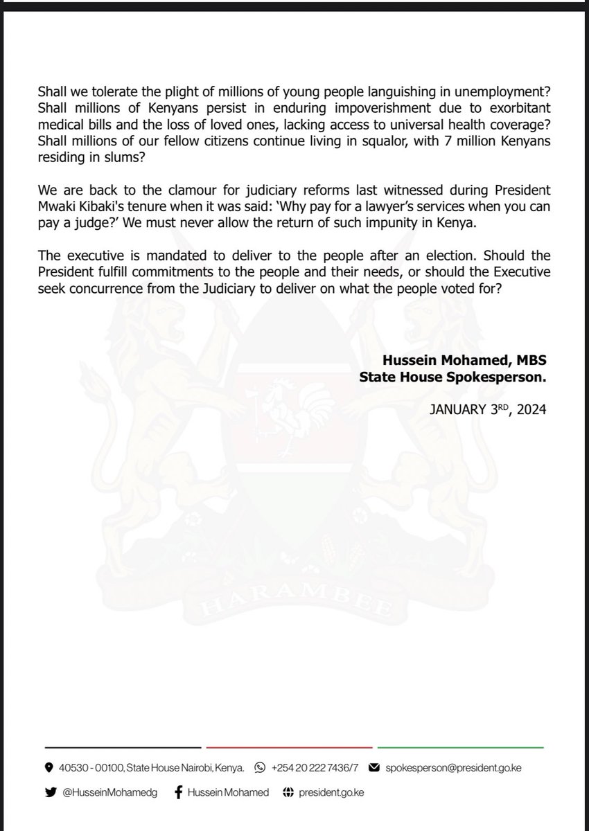 You may wonder why The LSK is purporting to advise the president on the independence of the judiciary. 

The president who doesn’t defy court orders, the president who recently increased the budget allocation to support the judiciary’s operations. 

This is the same president who