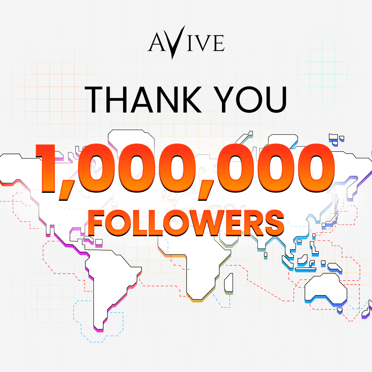 🙌 #Avive has reached an incredible milestone with 1 million followers on Twitter! 

This achievement is a testament to our vibrant community and the shared vision of a decentralized future. 

Thank you for being a part of this journey!

#AviveCitizens #AviveTestnet #AviveWorld