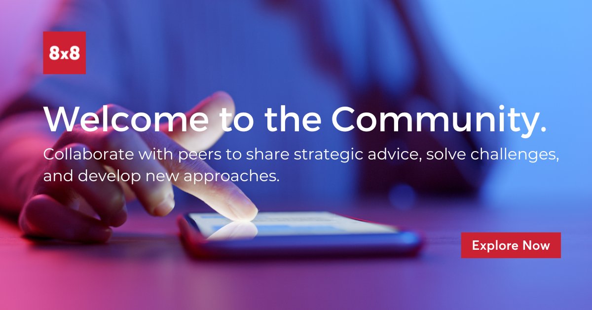 8x8's tweet photo. Hi 8x8 customers! 👋 Need help with a question, pro tips, or quick links to support resources? Check out our community site for assistance and information: https://t.co/Pv1BIwMsJB #XCaaS #UCaaS #CCaaS #CPaaS https://t.co/LTTt85lFeJ