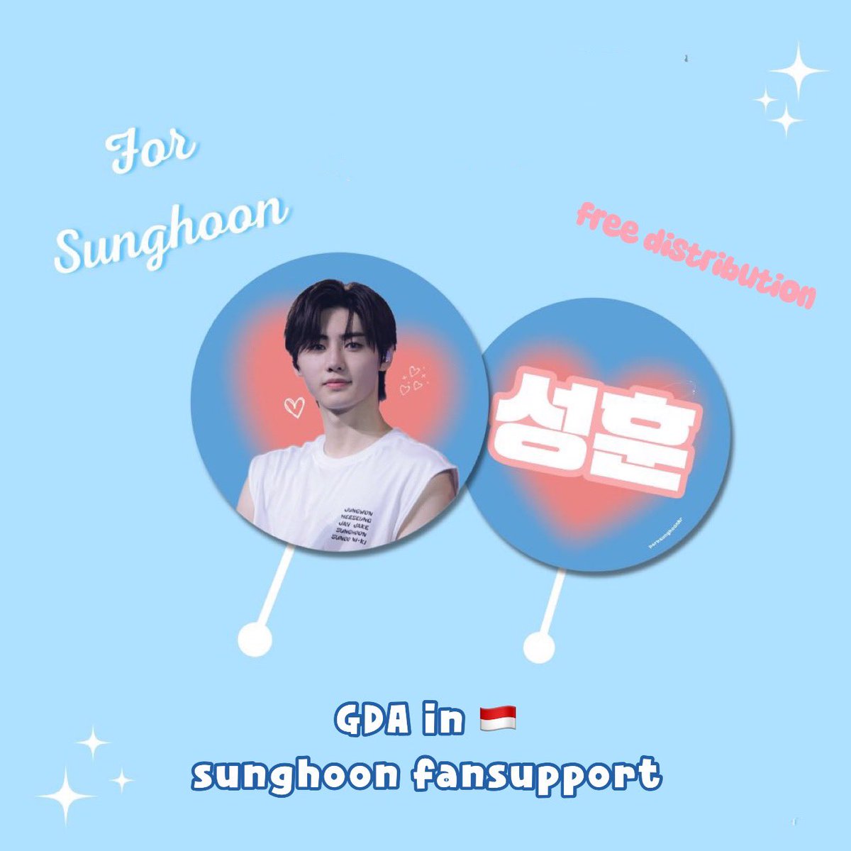 GDA in Jakarta 🇮🇩 
Handfan Support for sunghoon ❤️🤍

💫 exact time and location to be announced later 🫶🏻
💫 limited 50pcs handfan only
💫 for engene only 🫶🏻

See you guys soon💕

#GDAinJakarta 
#SUNGHOON #박성훈 #엔하이픈 #엔하이픈_성훈