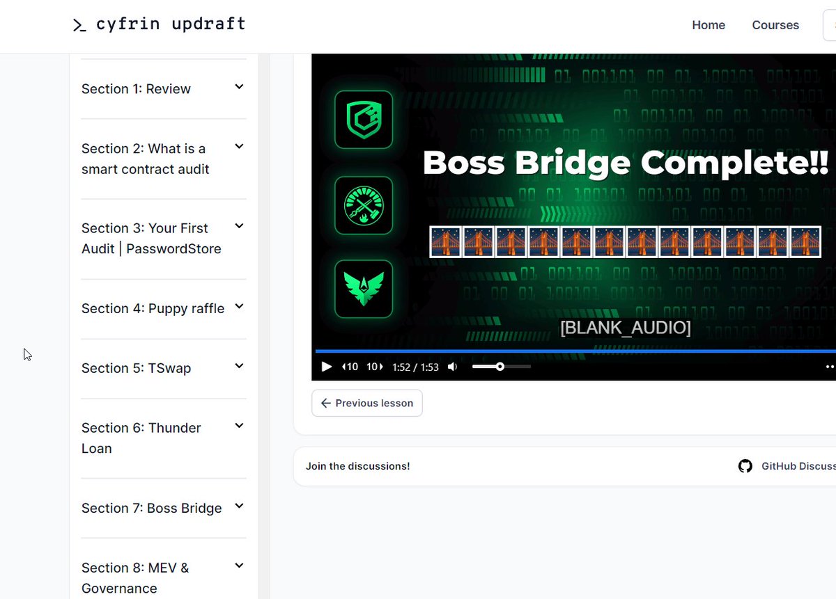 gscoder_008's tweet image. Completed Section -6 thunder loans
section -7 Boss bridge