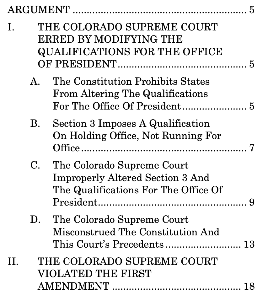 NEWS: Jones Day lawyers — including the former SG in the Trump administration and other prominent former Trump admin lawyers — are fighting at SCOTUS to keep Trump on the ballot in Colorado, via the NRSC as their client. supremecourt.gov/DocketPDF/23/2…